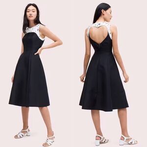 kate spade Black and White Midi Dress